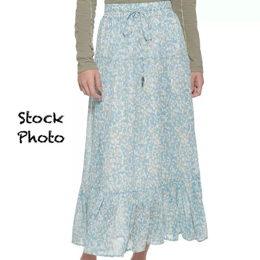 DKNY Animal Print Maxi Skirt - Size XS